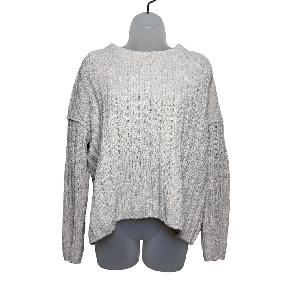 ATM Anthony Thomas Melillo Oversized‎ Speckled Ribbed Knit Boxy Sweater Womens S